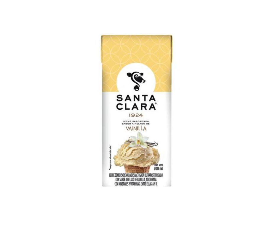 Leche saborizada Sta Clara sabor vainilla 200 ml